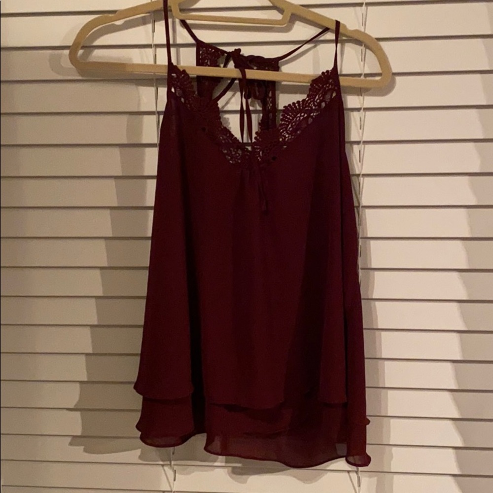 Takara Maroon flowy Tank